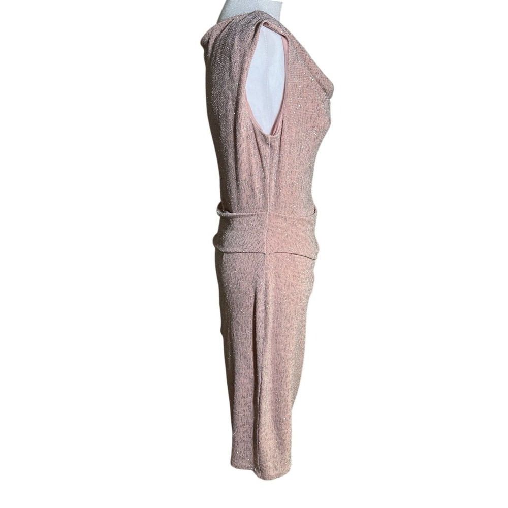 JH Evening 8 Soft Girl Petal Pink Size Bandage Column Dress Cyber Y2K Sparkle - Picture 2 of 5